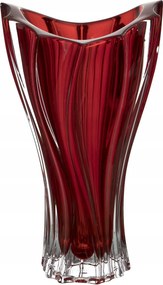 Kristály váza 32 cm Plantica Red Bohemia