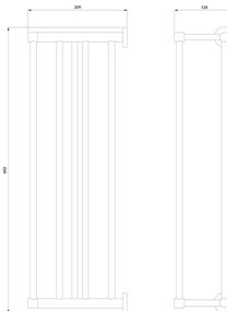 OMNIRES MP60920CR - Fali törölközőtartó MODERN PROJECT 60 cm fényezett króm