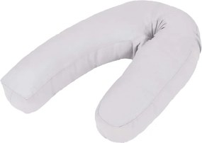 vidaXL J-alakú szürke kismama párna 54 x (36-43) cm