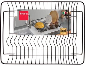Rectangular Lava fekete rozsdamentes acél edénycsepegtető - Metaltex