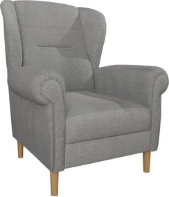 Világosszürke füles fotel Swan – Ropez