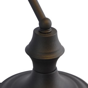 Klasszikus jegyzői lámpa fekete opál üveggel - Banker