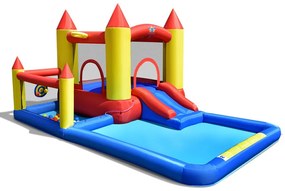 Kastély formájú felfújható vízipark