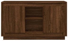barna tölgyszínű szerelt fa tálalószekrény 102 x 35 x 60 cm