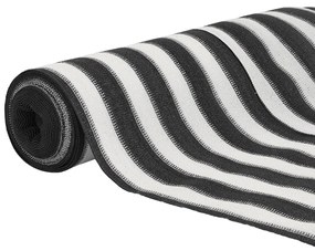 antracitszürke és fehér HDPE belátásgátló háló 2x10 m 150 g/m²