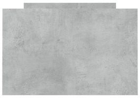 betonszürke ágykeret fej- és lábtámlával 75 x 190 cm