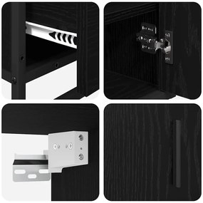 Fürdőszoba bútor szett 3 pcs Musta tammi 65 x 33 x 60 cm