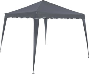 CAPRI party-sátor / rögzített pavilon, 3x3m, antracit Casaria