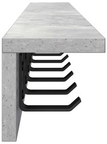 Fali Kabáthorog Beton szürke 100 x 10.5 x 10.5 cm Faanyag