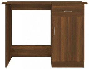 barna tölgy színű szerelt fa íróasztal 100 x 50 x 76 cm