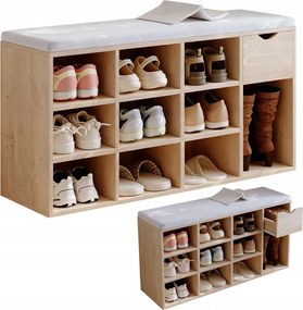 Cipősszekrény Ülőfelülettel Loft Sonoma Pad Előszoba Fiókkal 100 CM