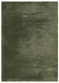 HUARTE erdőzöld rövid szálú puha és mosható szőnyeg 140x200 cm