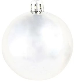 100 darabos ezüstszínű karácsonyi gömb készlet 3/4/6 cm