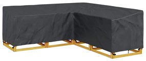 Kültéri bútorhuzat Fekete 220 x 220 x 80 cm 210D Oxford Szövet