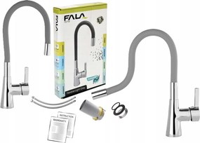 Konyhai Mosogató Csaptelep Flexibilis Kifolyócső Flexible J. Szürke 75710