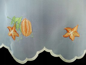 Mg Irigység Jurek fátyol fehér hímzés Narancssárga 80cm