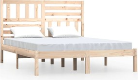 vidaXL tömör fenyőfa ágy matrac nélkül 120 x 190 cm