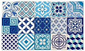 Azur 15 db-os dekorációs, falvédő matricakészlet, 10 x 10 cm - Ambiance