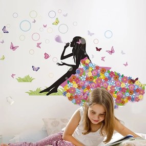 PIPPER | Falmatrica"Ülő lány lepkékkel" 132x88 cm