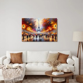Kép őszi Párizs az Eiffel-toronnyal