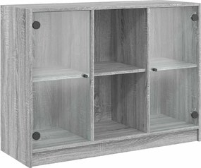 vidaXL szürke sonoma színű szerelt fa tálalószekrény 102x37x75,5 cm