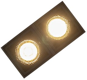 Design spotlámpa fekete 2-lámpás - Qubo Honey