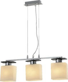 PREZENT 75460 FIRENZA Ernyős Függesztett Lámpa Fehér, Króm, Wenge E27 IP20