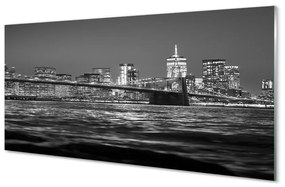 Üvegképek Bridge folyó panoráma 100x50 cm 2 fogas