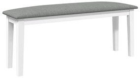 fehér tömörfa gumiból pad 110 cm