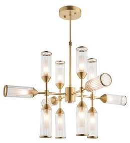 Endon 92214 - TOUR rúdon függő csillár 12xG9/3W/230V sárgaréz