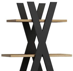 Tipi könyvespolc, wotan tölgy / fekete