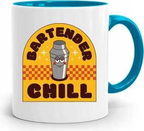 Kék Bögre Csaposnak Bartender Chill Ajándék fényképes nyomattal