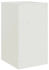 2 db fehér acél éjjeliszekrény 34,5x39x62 cm