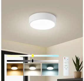 Brilagi - fényerőszabályozható LED lámpatest POOL LED/18W/230V 3000-6000K 20 cm fehér + távirányító