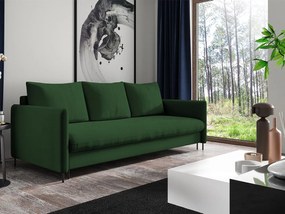 SKORPA háromszemélyes kanapé a mindennapi alváshoz - zöld