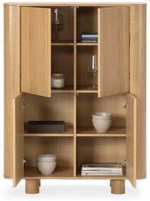 Natúr színű szekrény tölgyfa dekorral 100x133x40 cm Padoc – MOME