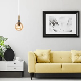 Csillár zsinóron ROLLO 1xE14/5W/230V arany/füstös bézs