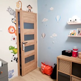 INSPIO Gyerekszoba falmatrica - Állatkert az ajtó körül
