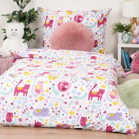 4Home Gyermek pamut ágynemű Playful Paws, 140 x 200 cm, 70 x 90 cm