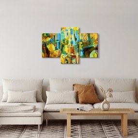 Kép - Építészet, kubista absztrakció (90x60 cm)