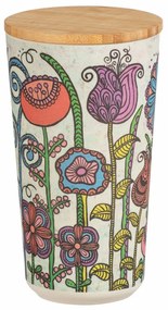 Wenko Flowers doboz bambusz fedéllel, 950 ml