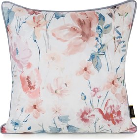 Dekoratív párnahuzat Velvet 156 45x45 Eurofirany pasztell virágok