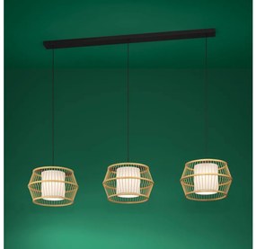 Eglo 390234 - Csillár zsinóron MONTERROSO 3xE27/40W/230V bambusz