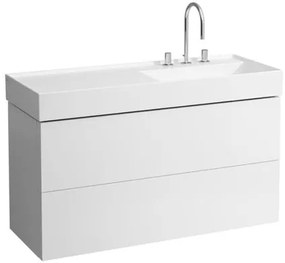 Fürdőszobaszekrény mosdókagyló nélkül Kartell LAUFEN 118x450x60 cm fehér matt H4076490336401
