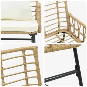Kert étkező szett 3 pcs Barna és Fekete és Krém