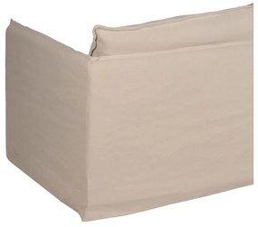 Krémszínű len kanapé 210 cm – Ixia