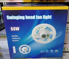 LED Csillár Lámpa Ventilátorral E27 Fehér Erős Fény Izzó