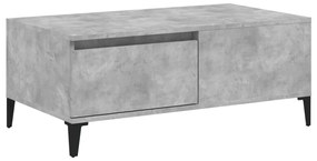 Betonszürke szerelt fa dohányzóasztal 90x50x36,5 cm