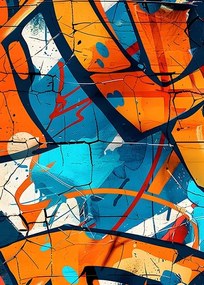 Grafiti Falikép Színes Poszter A2 59,4x42cm absztrakt kép #396