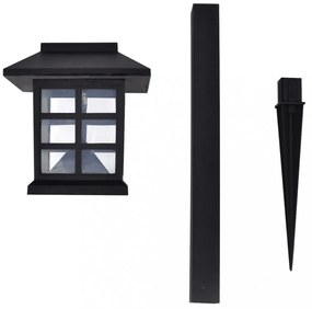 Napelemes LED kültéri lámpa Szett 6 db Cövek 8,6 x 8,6 x 38 cm